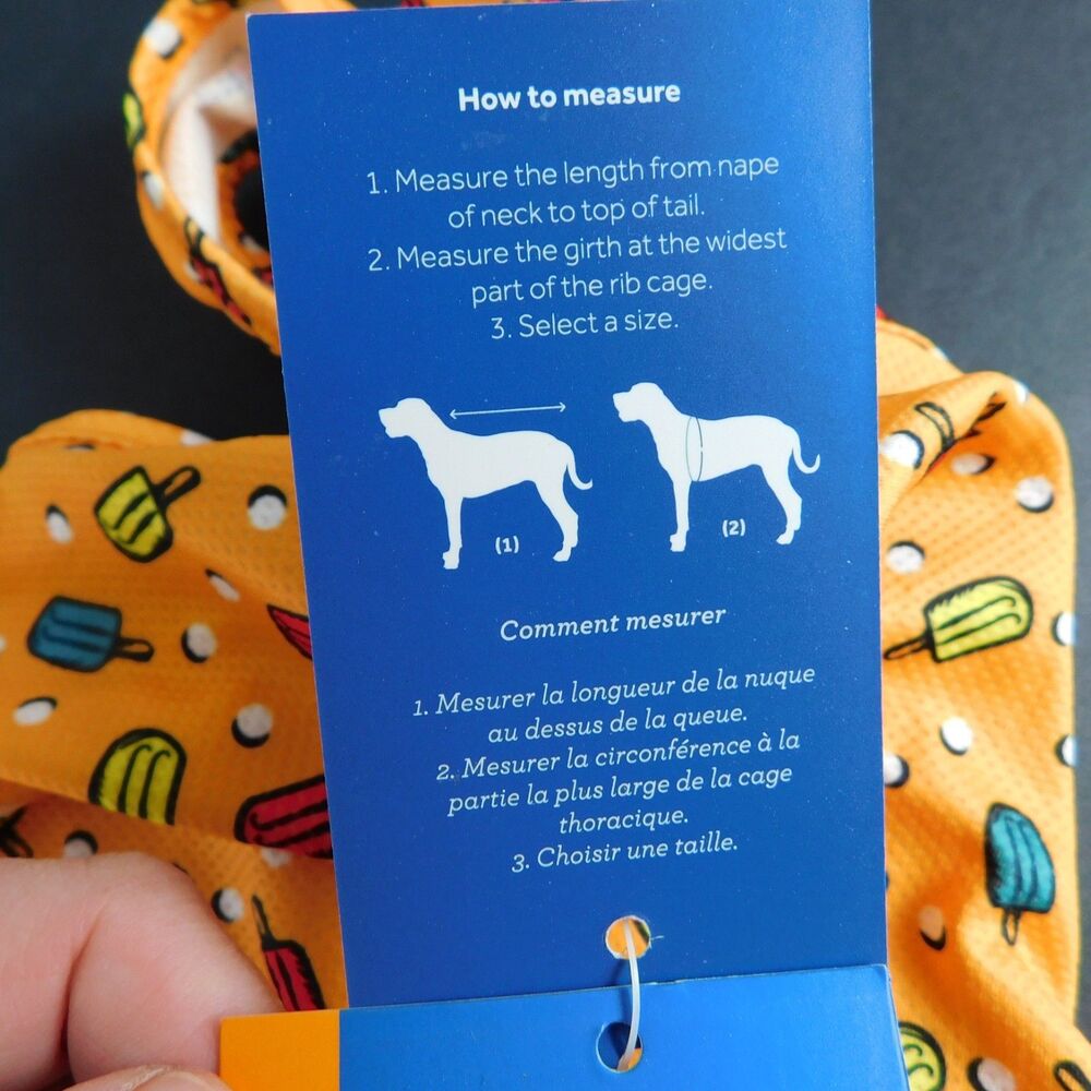 RC Pets Zephyr Cooling Vest Small Orange Popsicles Dog, Reflector Tab NEW NWT - Picture 5 of 13